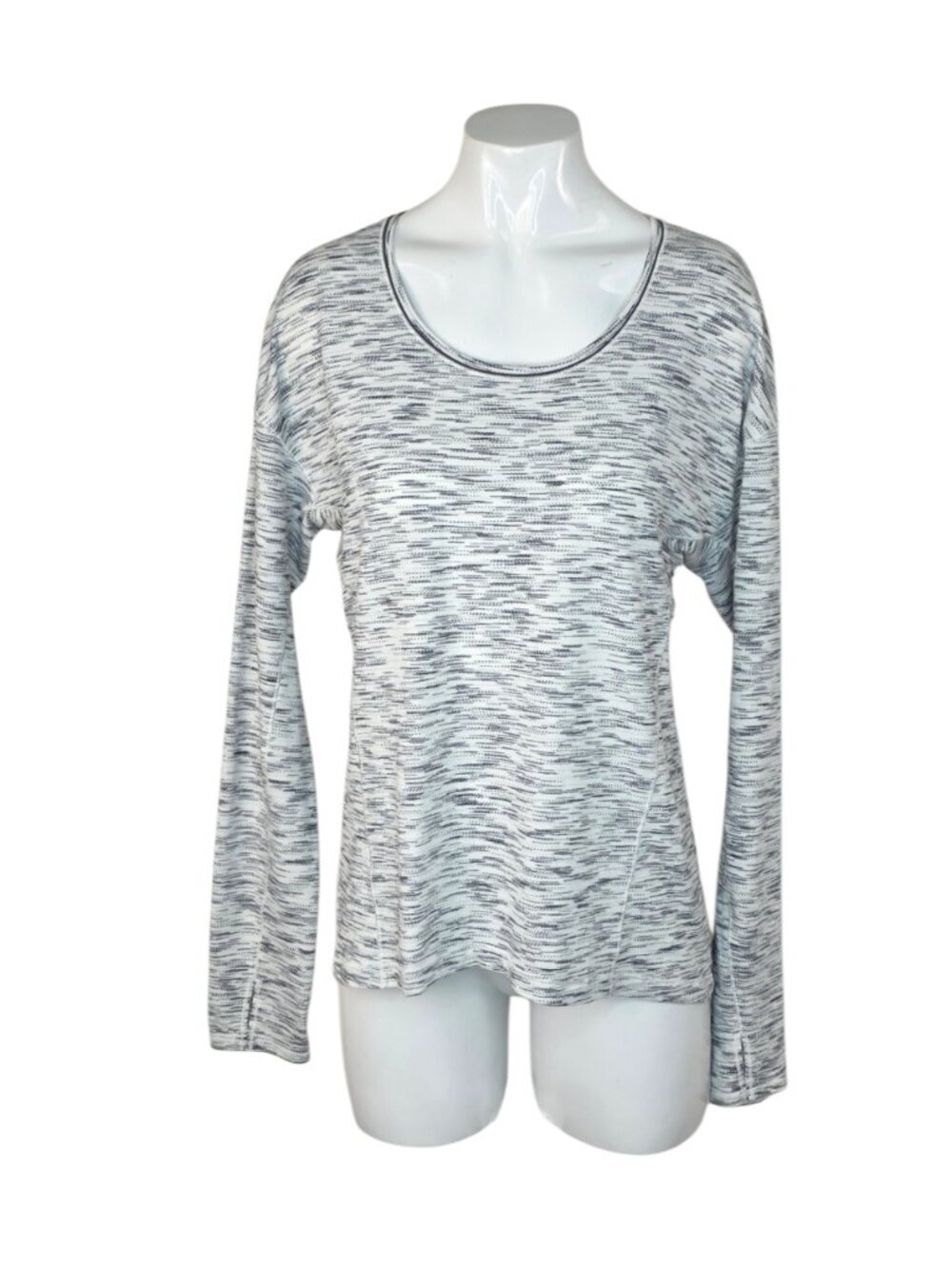 Lululemon Meant To Move Long Sleeve Top, Space Dye, Scoop Neck, Pullover